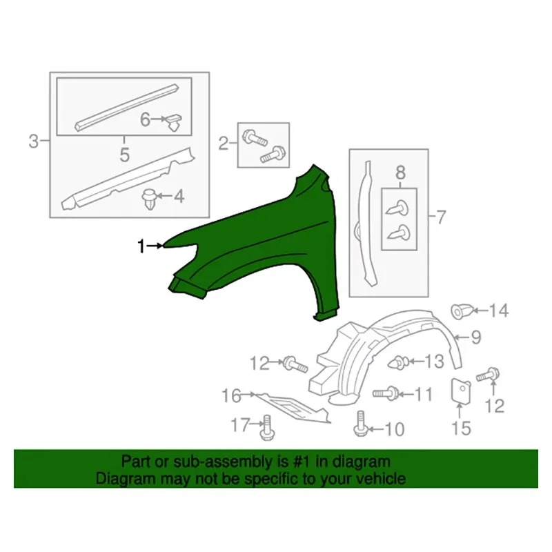 2016 to 2021  LX570 Hot Selling Replaced Aluminum Car Front Fenders 53802-60D70 53801-60D80 5380260D70 5380160D80